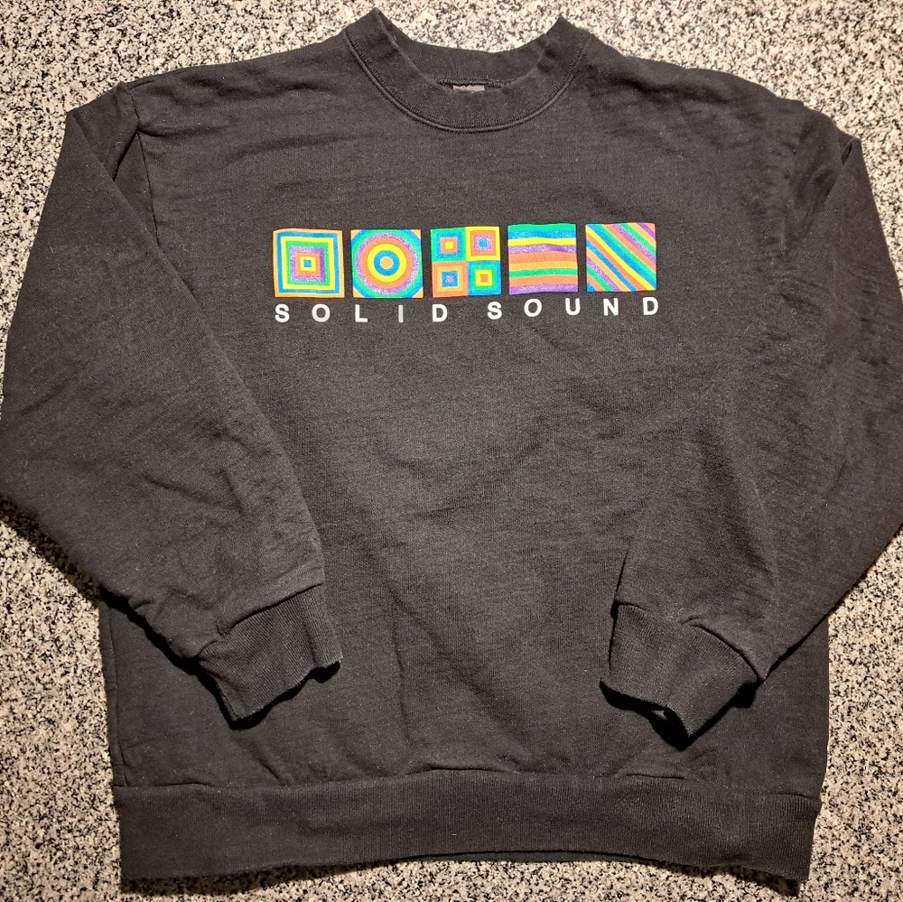 Solid Sound Graphic Sweatshirt - Adult Small Black - Wilco - MASS MOCA
